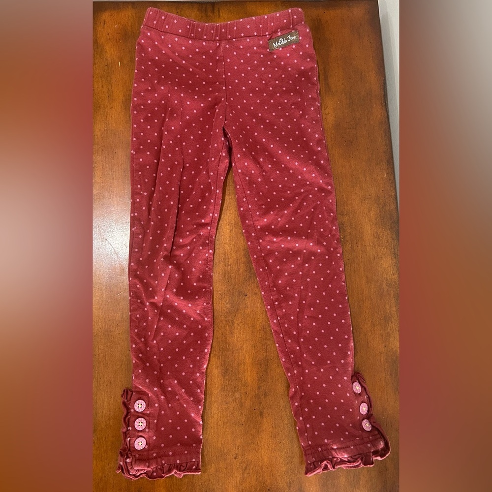 Matilda Jane Burgundy Polka Dot Leggings